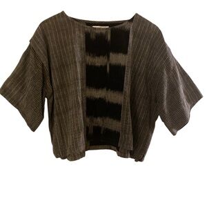 Yasuko Kurisaka handwoven textile top L XL One Size